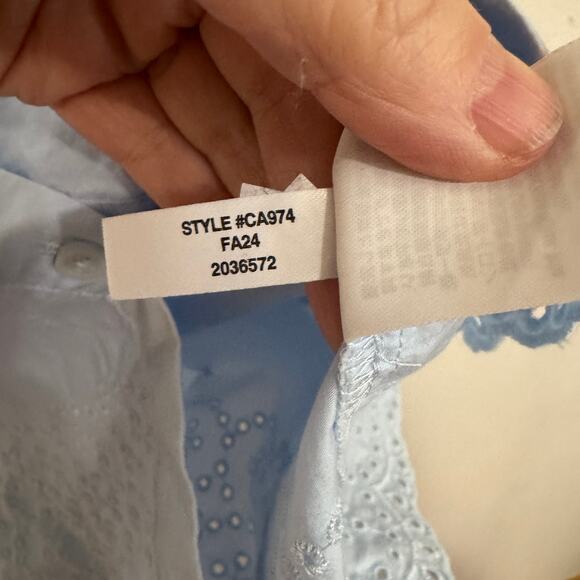 J.Crew Jolie Eyelet Cotton Poplin Top Size 3X NWT Style CA974 - Picture 7 of 9
